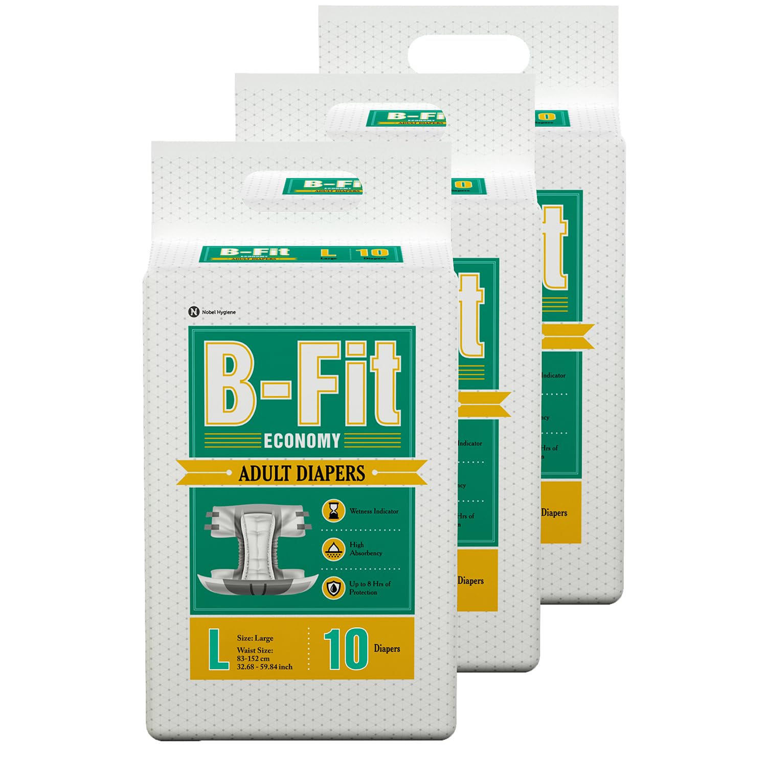 B-FIT Adult Diaper Economy Tape Style - Pack of 3 (Large) - Waist Size 32.68-59.84 Inch; 83-152 Cm (B0C6MFZJ1B) Amazon Price History, Amazon Price Tracker
