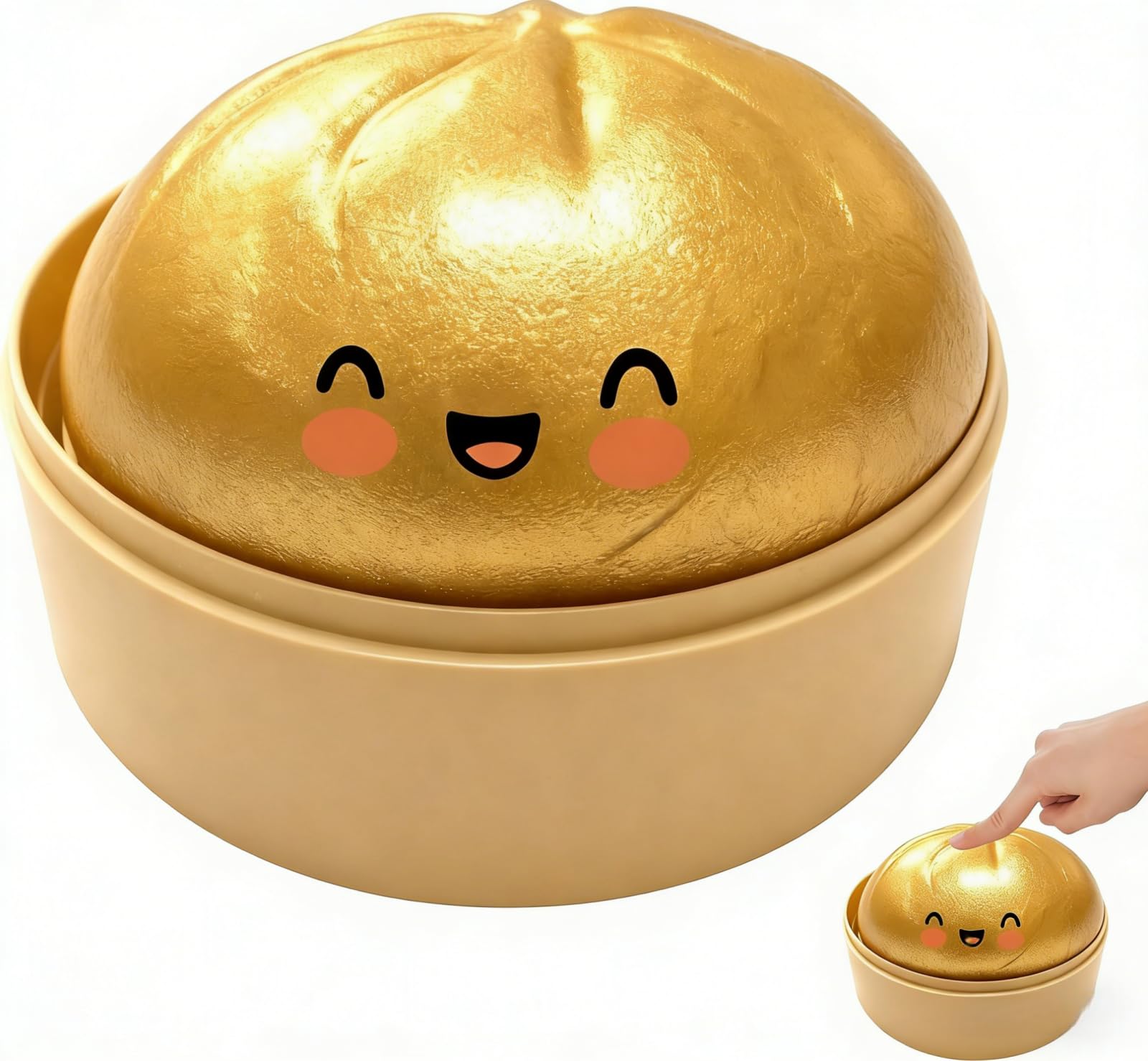 Squishy Gigante de Dumpling, Dumpling Colorido antiestrés, Dumplings Brillantes, Juguetes Blandos para aliviar el estrés, Lindo y Suave con Purpurina para Relajarse — view 14