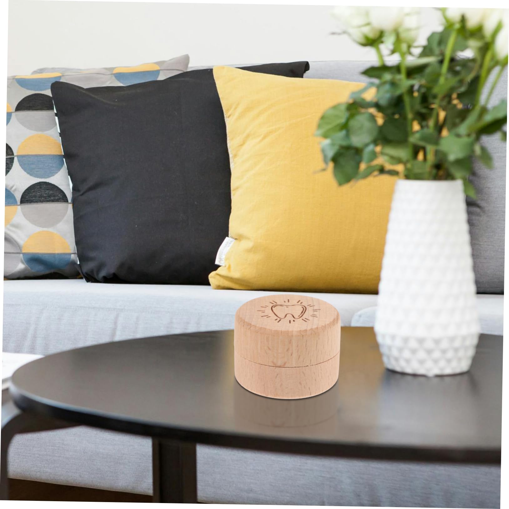 Levemolo Present Box Wooden Boys and Girls Tooth Box Organizer for Children's Fetal Hair Storage