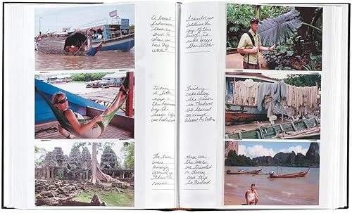 Miniatura 2 de Álbum de notas presidencial personalizado, con capacidad para 300 fotografías de 4 x 6, color negro