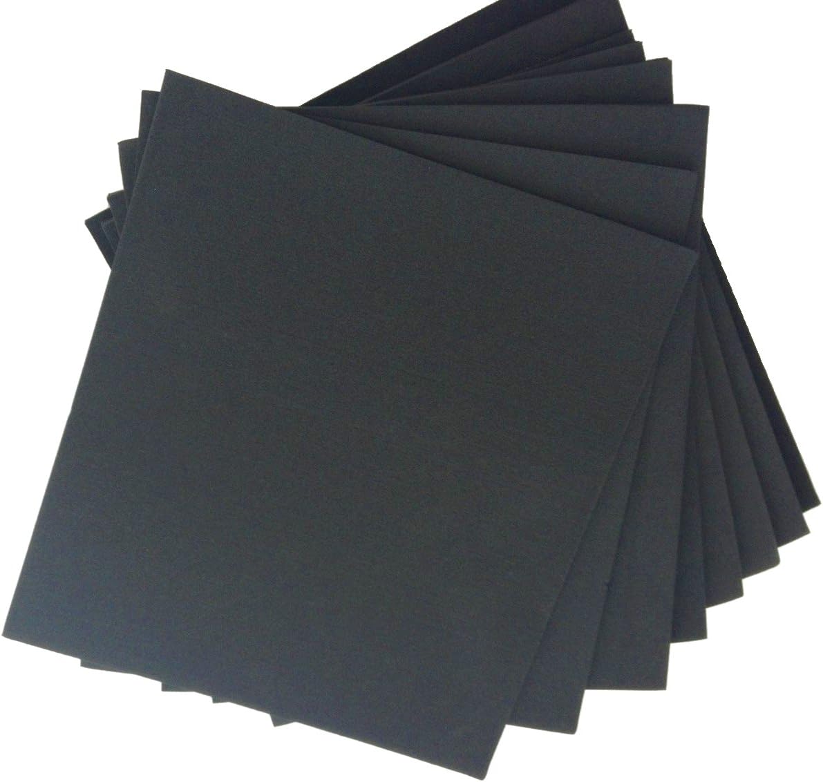 Xcel Large Rubber Sheets Value Pack, Neoprene, 8 Piece 229 mm X 254 mm Assorted Thickness DIY for Gasket Material, Made in USA, Easy Cut Material Black