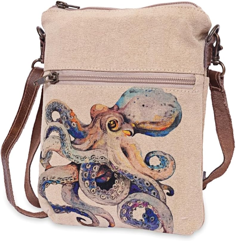 COTT N CURLS Octopus - Wristlet Wallets for Women, Crossbody Sling Bags, Tote Bag, Cell Phone Purse, Small Pouch
