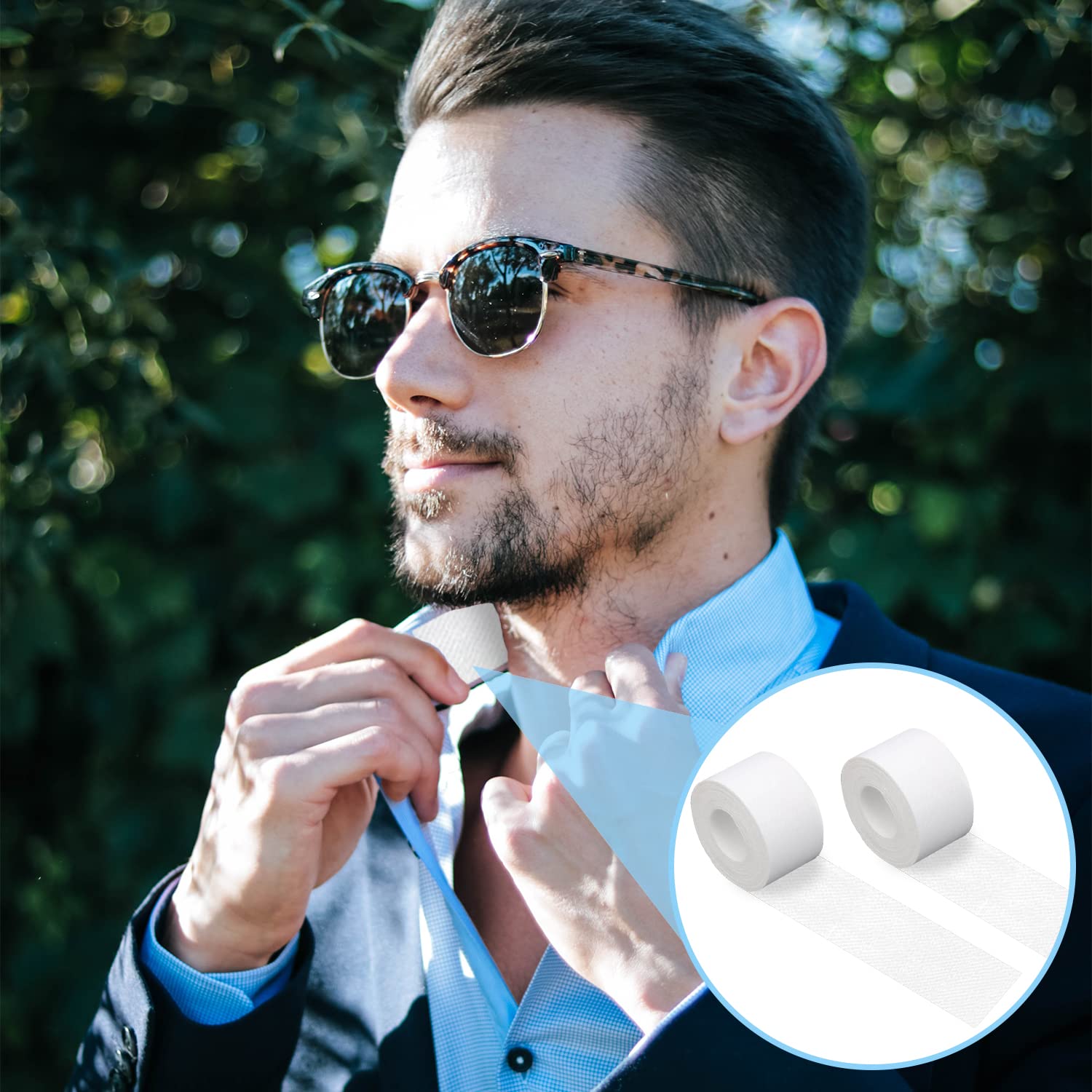 dress shirt collar tape Amazon.com : Collar Protec4 Rolls Stain Resistant and Wicking Clothing Tapes,  Self-adhesive Sweat Pad Collar Stays for Men's Dress Shirts, Fabric Tape  for Cuffs, Heels, Hat Liners Sweat Protectiontors : Beauty &