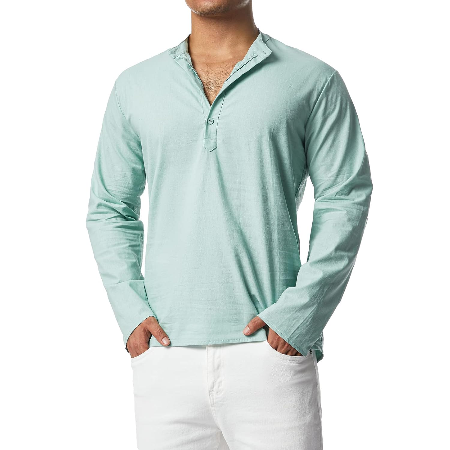 Camisetas masculinas de algodão e linho leves e casuais de manga comprida Henley Beach Hawaiian Tops, Verde, G em promoção! Veja a oferta e mais achadinhos de Camisetas 3 Hoje é o melhor dia para comprar Camisetas masculinas de algodão e linho leves e casuais de manga comprida Henley Beach Hawaiian Tops, Verde, G com aquele preço maroto! Promoção! Aproveite a oferta! 3