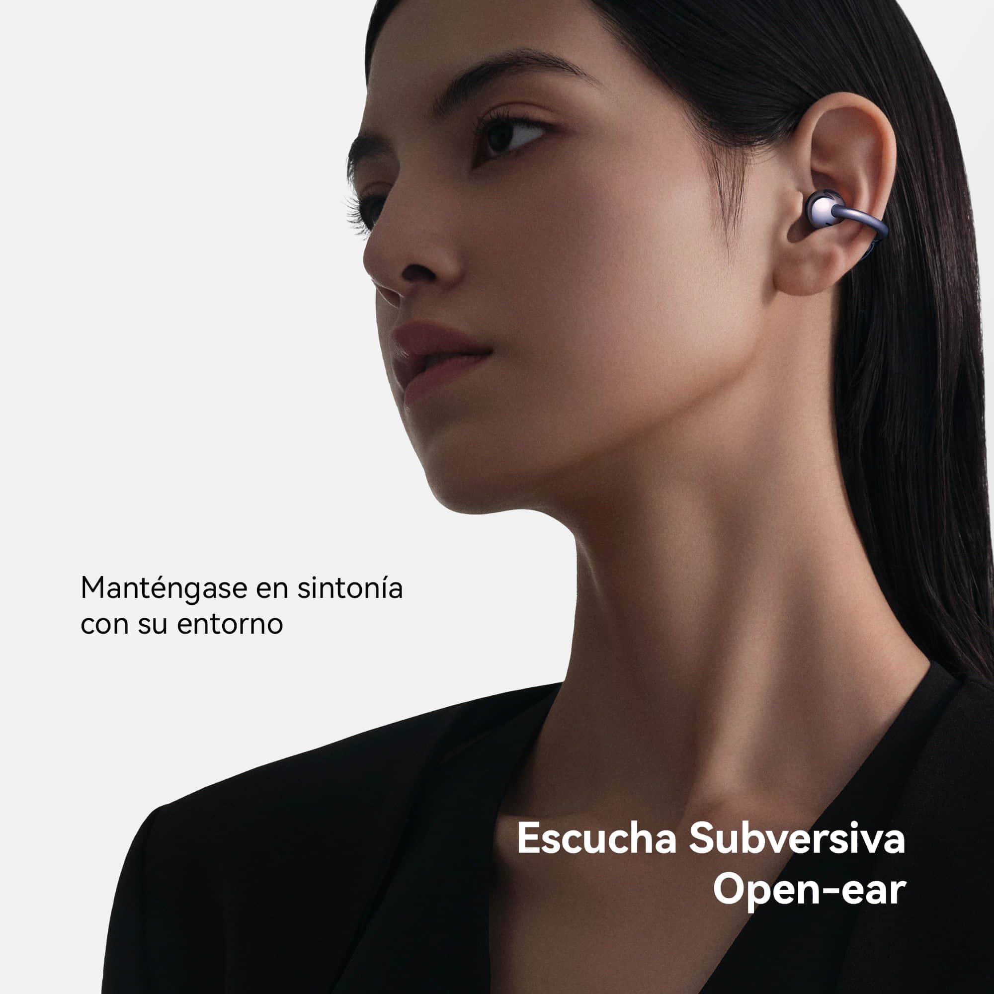 HUAWEI FreeClip Auriculares Inalámbricos Bluetooth,Clip Innovador,Open-Ear,Gran Duración de Batería,Cancelación de Ruido en Llamadas por IA,Resistencia IP54 al Polvo y a Salpicaduras de Agua,Negro
