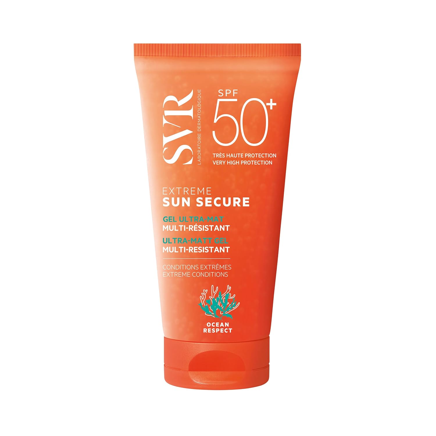 SVR - Sun Secure Extr me SPF50+ Multi-Resistant Ultra Matte Sun Gel - Very High Protection of UVA UVB Infrared and Visible Light - Extreme Activities - Vitamin E Niacinamide - 50ml