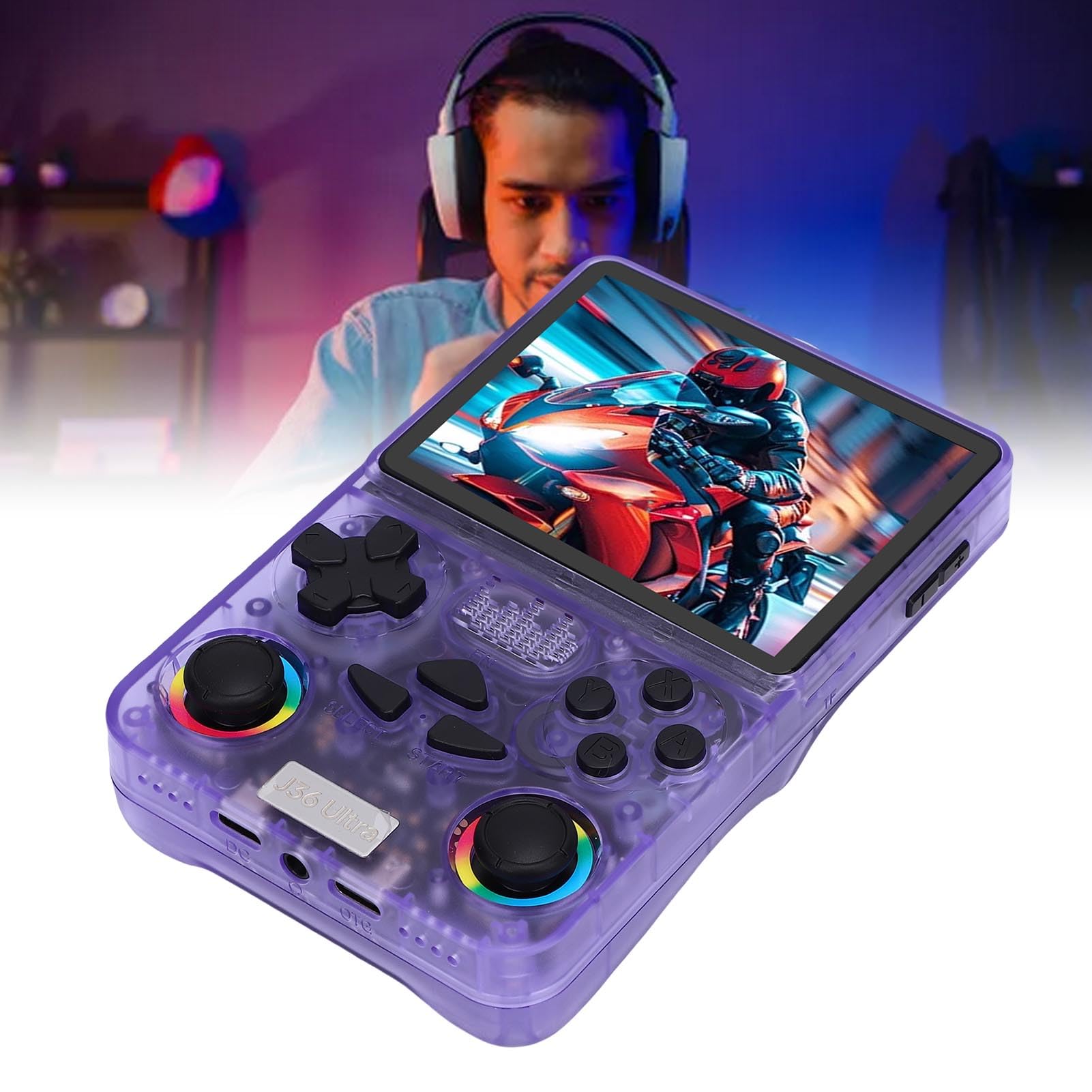 Console di Gioco Portatile retrò Precaricata con 30000 Giochi Dispositivo di Gioco Portatile Leggero per Divertimento Nostalgico Schermo da 3,5 Pollici con Scheda di Memoria 64G