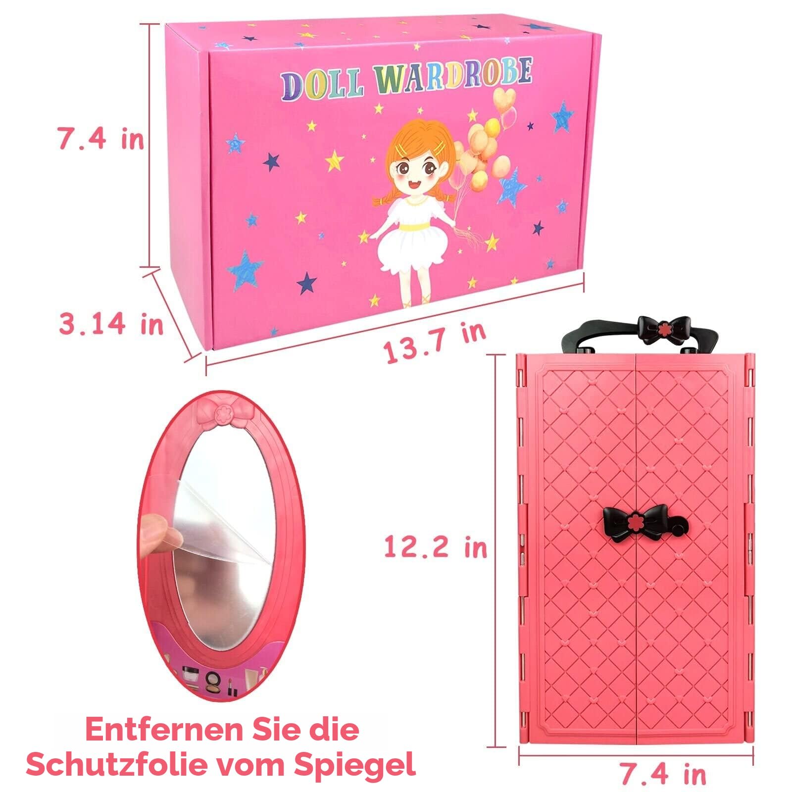 84 Kleidung für Puppen kleiderschrank Kleidung Schmuck Zubehör für 11,5 Zoll Puppe Dress Up Set mit Hochzeitskleid Kleider Oberteile Hosen Schuhe Kleiderbügel Taschen Geschenk Spielzeug für Mädchen