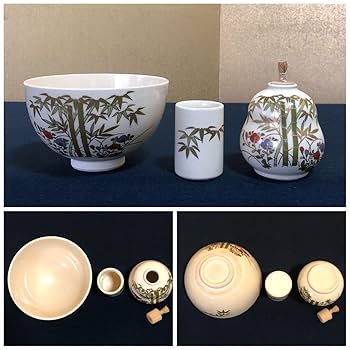 Amazon.co.jp: 茶道具溜塗螺鈿蒔絵茶箱お茶道具7点仕覆セット木