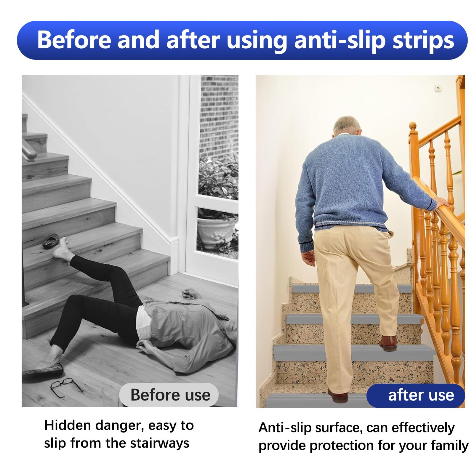 Borde De Escalera De Goma De PVC, Tira De Vinilo Autoadhesiva Antideslizante Para Escalera, Perfil De Borde De Escalera, Para Peldaños De Interior Y Exterior, Esquina De Gomma Para Cantos(Width 7cm Gr