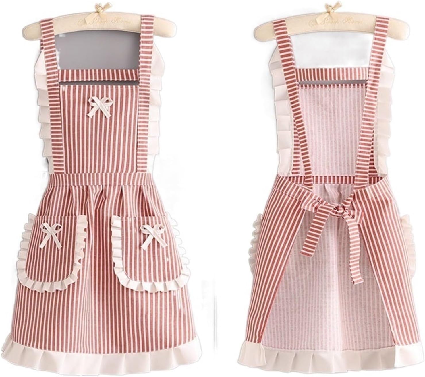 Kitchen Cooking Aprons,Aprons With Pockets Apron for womenkitchen home cooking breathable apron work clothes chef apron Apron