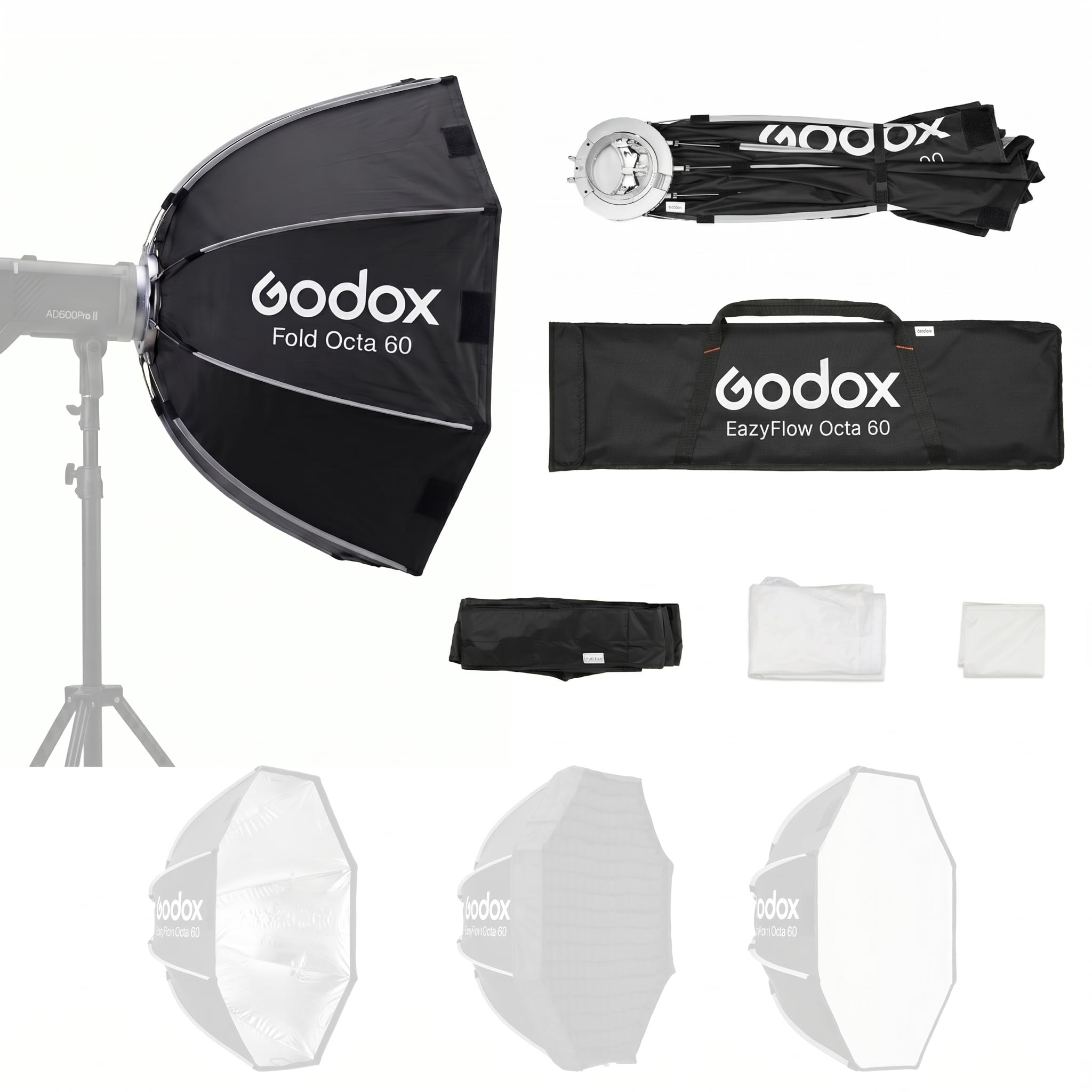 Amazon | 【Godox正規代理店】Godox EazyFlow Octa 60cm 八角形 ソフト