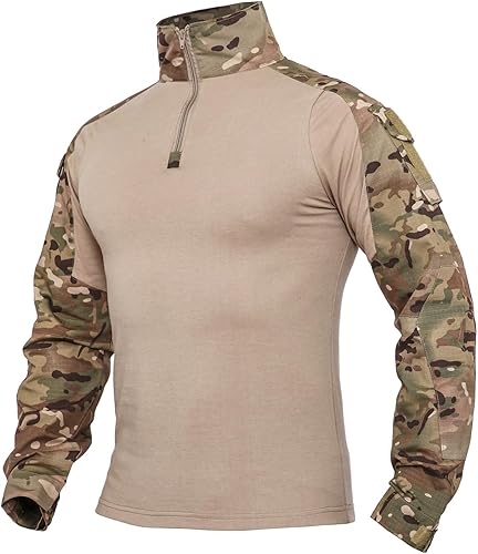 XKTTAC - Camiseta táctica de combate G3 para hombre con 2-4 bolsillos para Airsoft, actividades militares, paintball, equipo de camping, camiseta