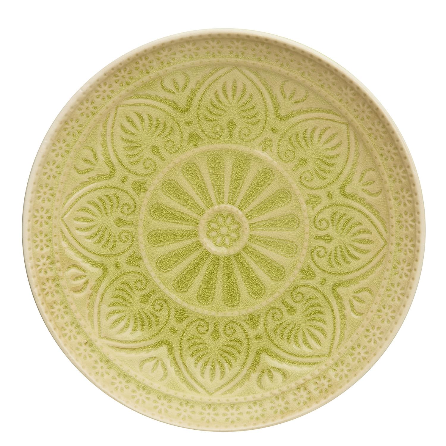 BUTLERS Teller Ø21cm 6er Teller Set SUMATRA Steinzeug Geschirr | Kuchenteller Frühstücksteller Speiseteller Essteller | Exotisch & gemustert | Mikrowellen- & spülmaschinenfest