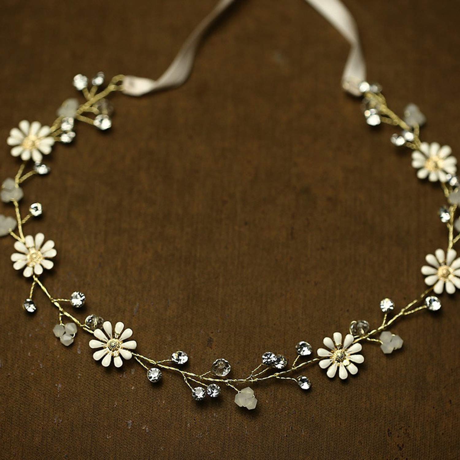 Acquista Fascia per capelli da sposa, fascia per capelli in cristallo, diadema, corona di perle, strass in Italia a partire da 6.34