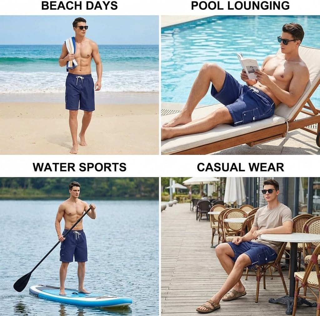 Adoretex Men's Swim Trunks Watershort Swimsuit with Mesh Liner