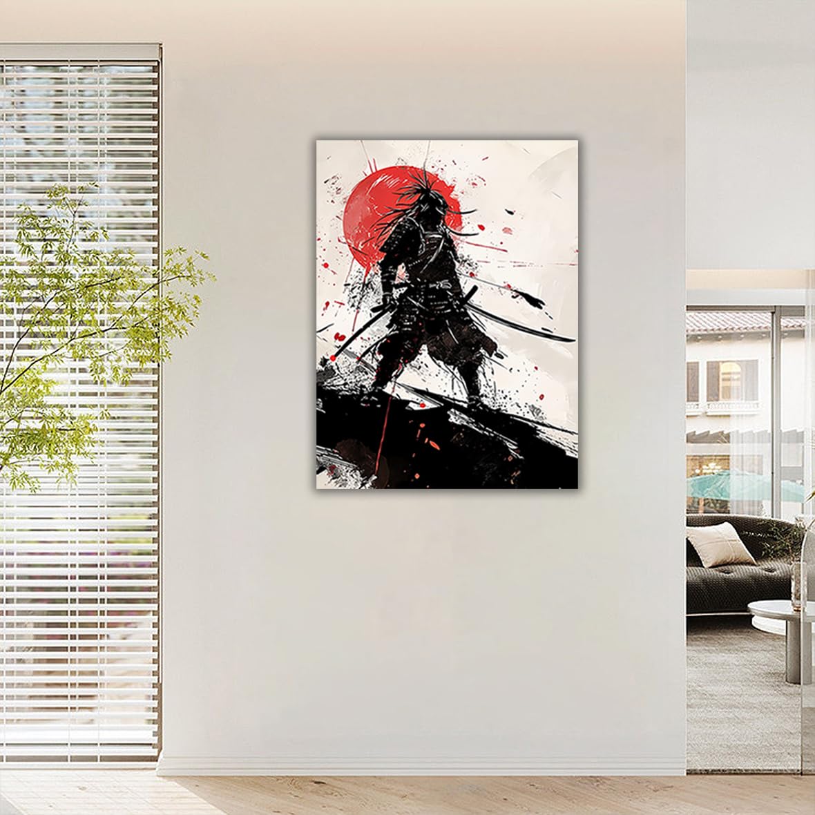 Amazon.com: Canvas Prints Canvas Wall Art Black & Red Art Japanese