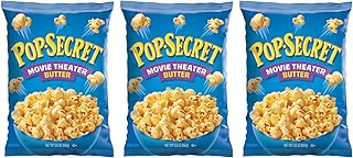 Pop Secret Movie Theater Butter RTE Popcorn, 5.5oz Bag (Pack of 3) - Made with Non-GMO Corn, Certified Gluten Free, 100% Whole Grain