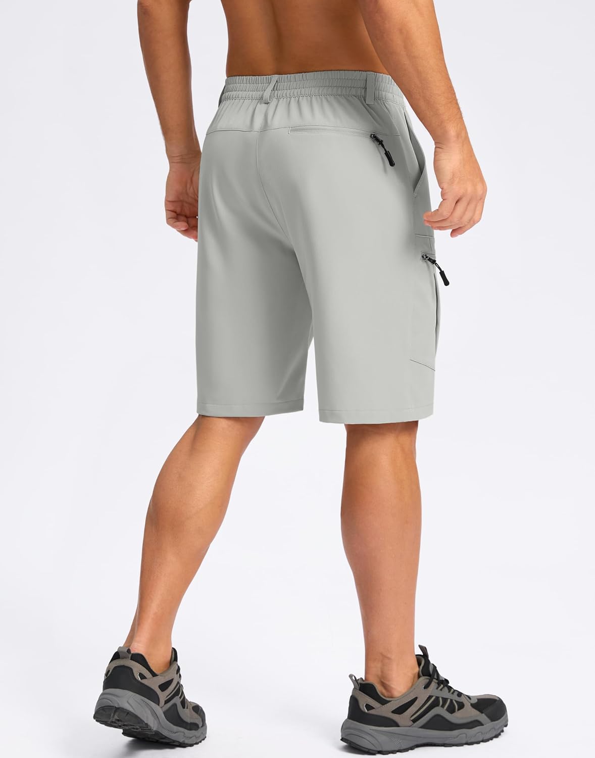 Pudolla Men's Hiking Cargo Shorts 9" Lightweight Stretch Travel Work Shorts for Men Outdoor Casual with 5 Pockets - Image 4