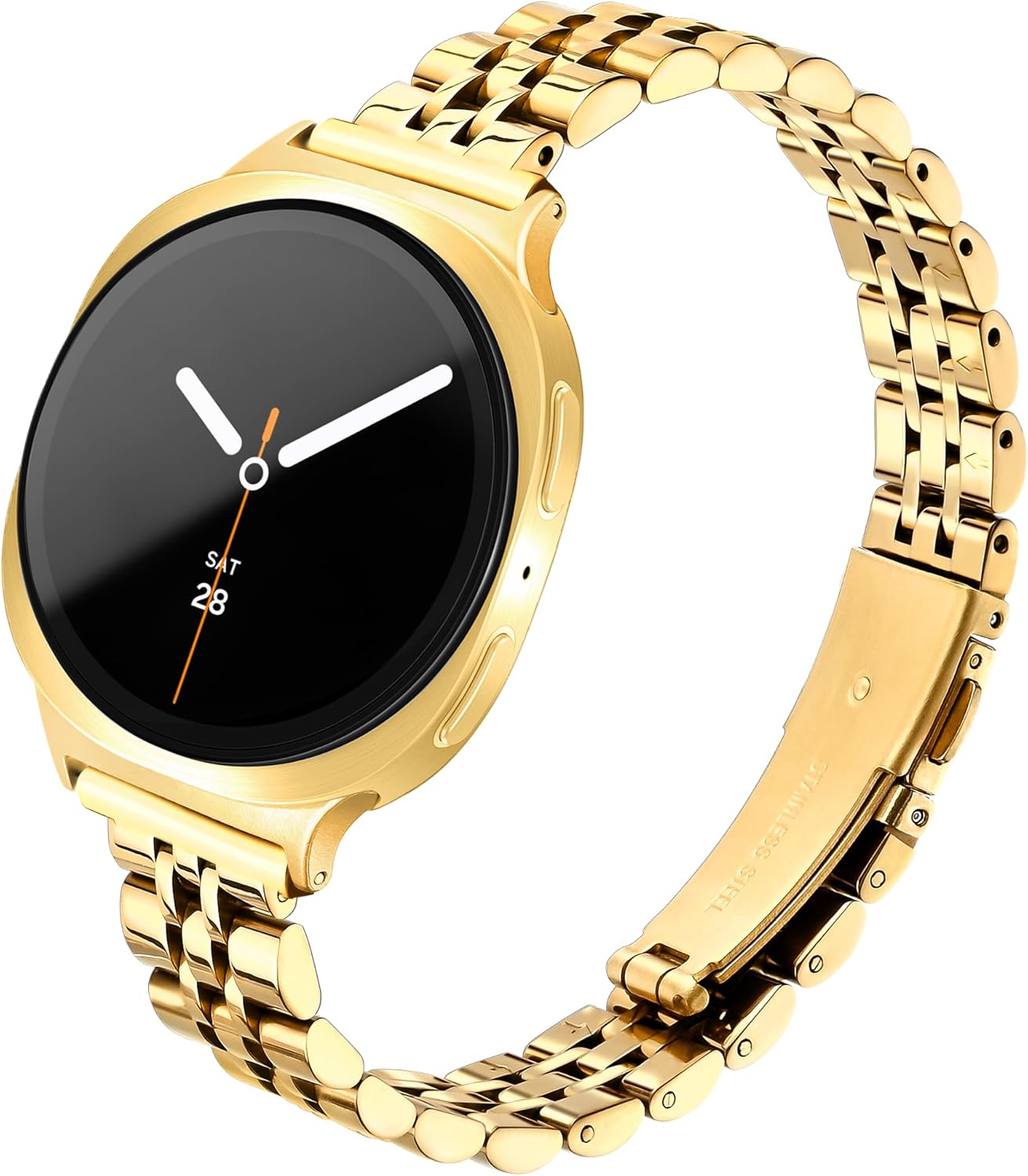 wipalor Galaxy Watch 8 8 Classic 7 6 5 4 FE 40mm 44mm 46mm Bands for Samsung Watch Bands, 20mm Watch Band Women Thin Metal Galaxy Watch Bands for Samsung Watch Bands 6 4 Classic/5 Pro/Active 2-Gold