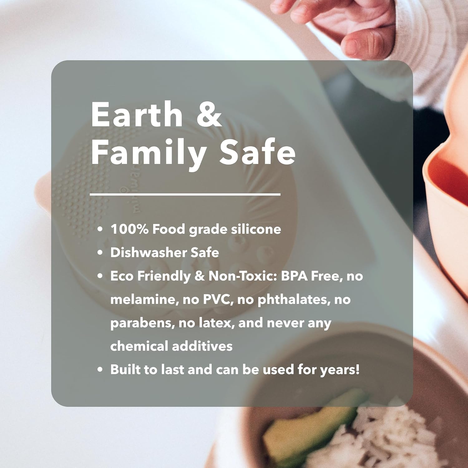 Miniware Sensory Baby Bowl - Oat - Silicone Bowls for baby to Combine Mealtime with Sensory Development - 100% Food Grade Silicone Baby Bowls - BPA Free, Non-Toxic Todddler Bowls