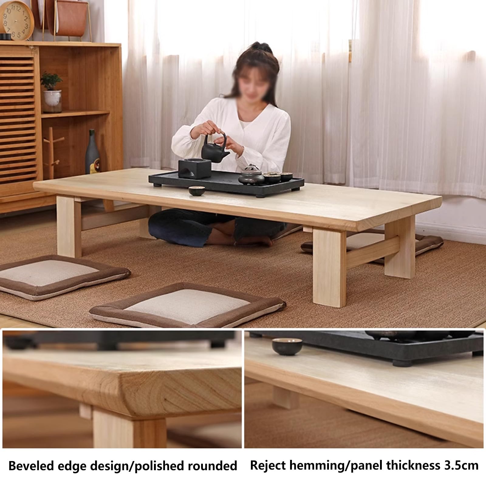 Amazon.com: Japanese Low Table, 47in Japanese Floor Table, Vintage