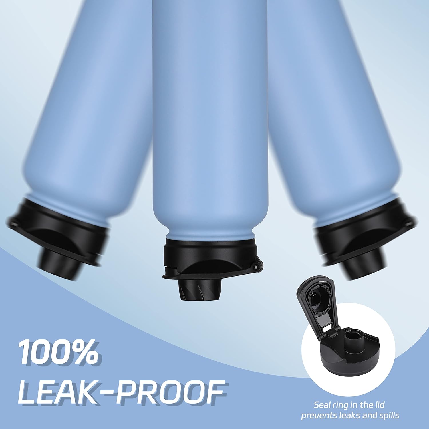 HASLE OUTFITTERS 40oz Stainless Steel Water Bottle, Vacuum Insulated Double Walled Leak Proof Sports Water Bottle with 2 Lids (Straw and Spout Lid) Thermo Mug Keep Cold and Hot(Blue,1) - Image 5