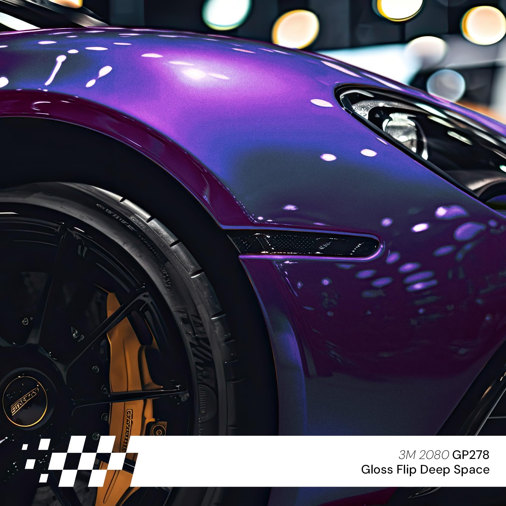 Finest Folia 3M 2080 Pellicola adesiva per rivestimento auto, moto e barche pellicola protettiva 3D con canali d'aria per il rivestimento (GP278 Gloss Deep Space, 100 x 152cm)