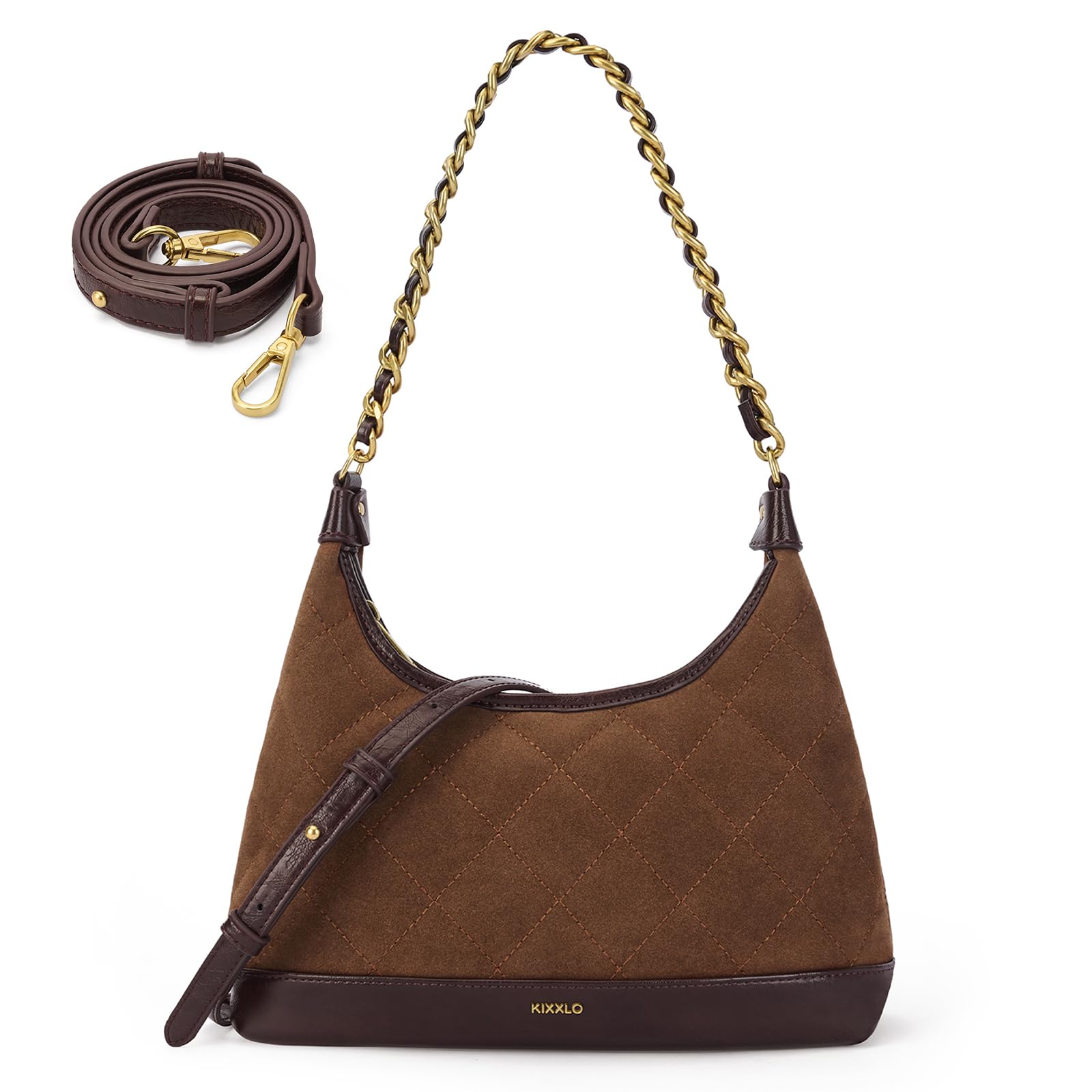 Fexkean Handtaschen Damen,Umhängetasche für Frauen Crossbody Taschen,PU Leder Trendy Handtasche,Mini Hobo Bag Retro Achsel Tasche,Shoulder Bag für Dating Party Ausflüge