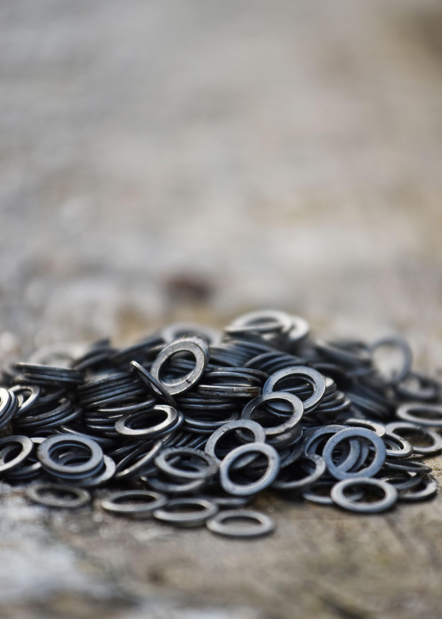 Ulfberth Flache Kettenringe FRM/FWM, 1 kg, ca. 3000 Ringe, ID 8 mm | für DIY Kettenhemd, Kettenhaube, ideal für LARP, Reenactment & Cosplay