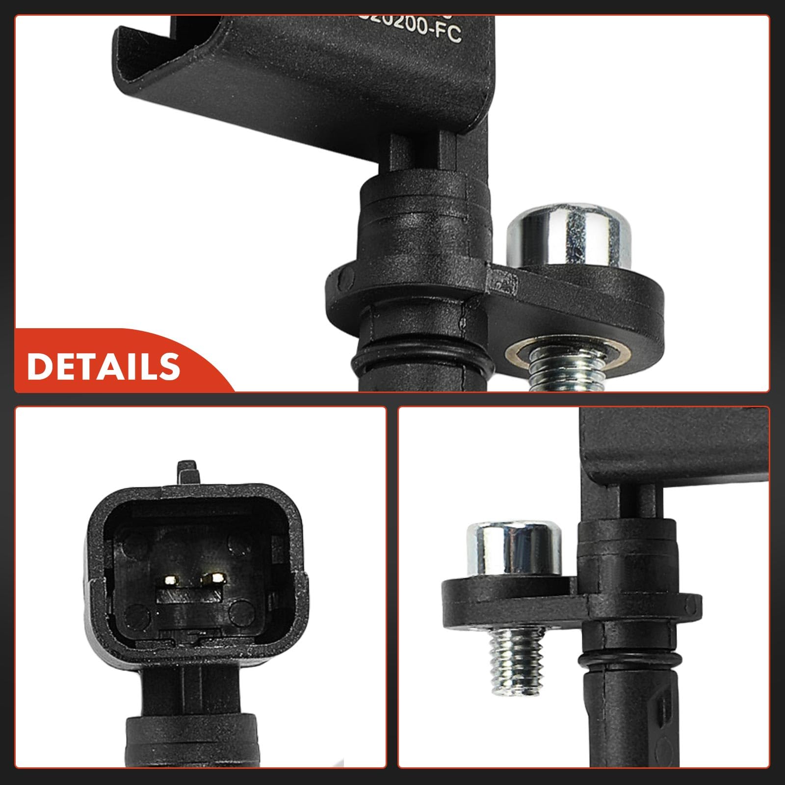 Frankberg 2x Sensori Velocità Ruota Sensore ABS 2-Poli Compatibile con Proace Bus MDZ Spacetourer Bus V TR.A.Veller Bus V Vivaro C Combi K0 Zafira Life Bus K0 Replace# 9806041680