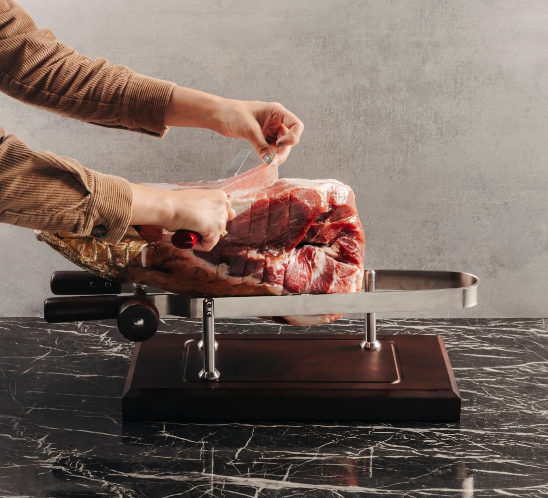 Berkel Morsa per prosciutto Italiano con Base in Legno Scuro