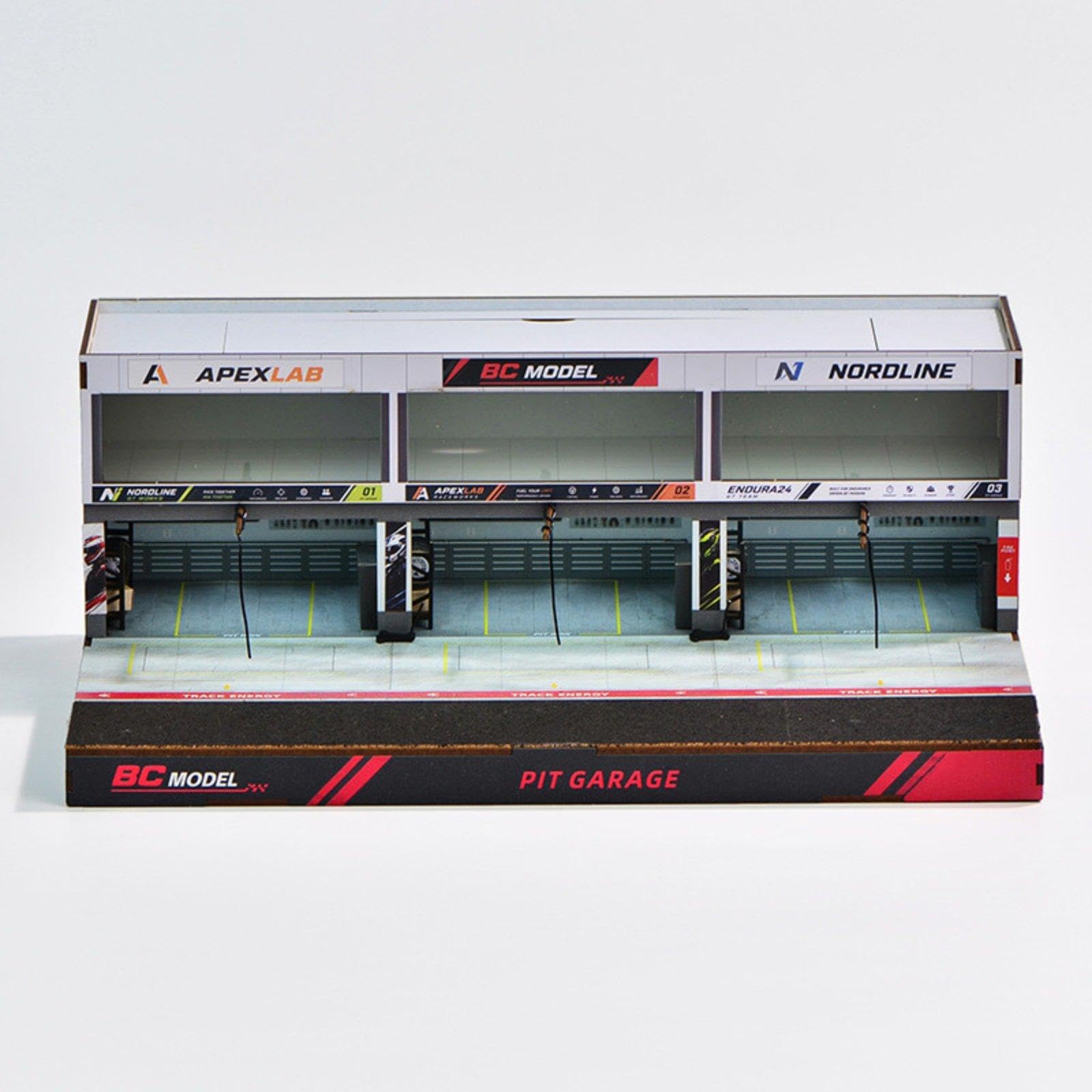 Qianly Vetrina per Auto in 1/64, parcheggio per Auto Giocattolo, Garage, Regalo Creativo, Kit di Montaggio Fai da Te, Diorama in Miniatura
