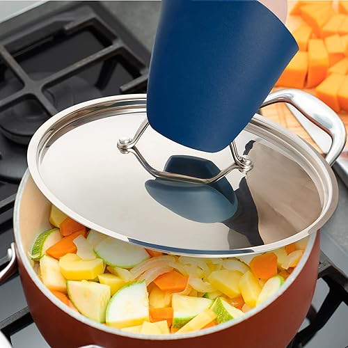 Miniatura 2 de Mrs. Anderson's Baking Agarrador de ollas de silicona, antideslizante, resistente al calor, azul marino