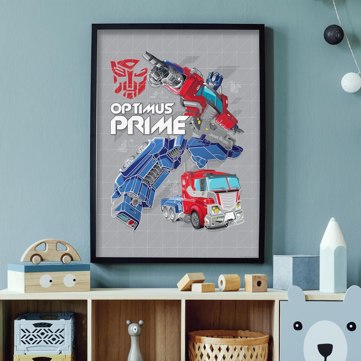 Themed Transformers Print - Optimus Prime Blueprint Wall Art Poster (29.7cm x 42cm - A3)