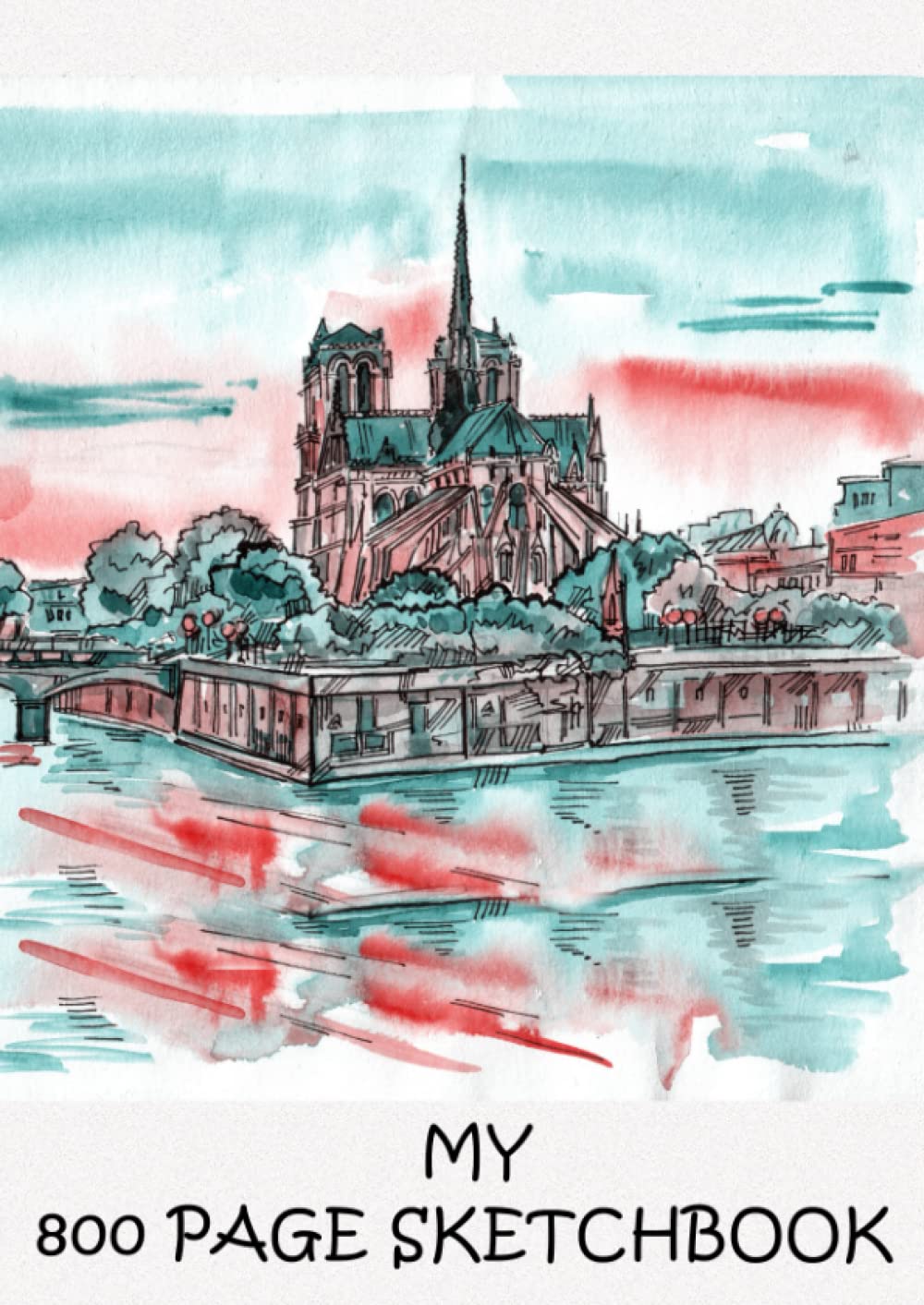 Sketchbook de 800 pages grand format pour le dessin au crayon et la peinture acrylique