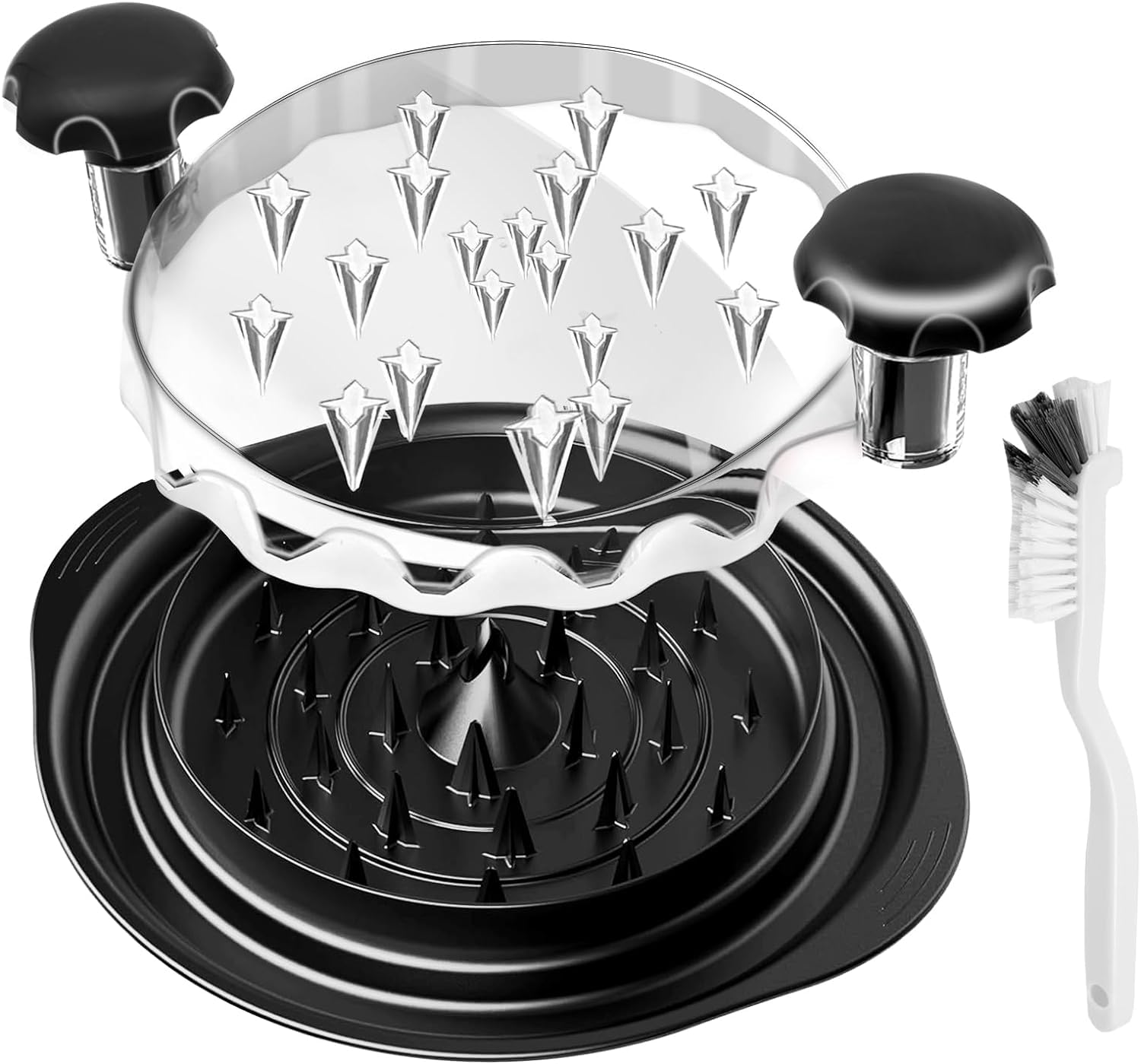 Latest Chicken Shredder Tool Twist - Large Meat Shredder Tool Twist With Cleaning Brush, Visible Shredded Chicken Tool Chicken Breast Shredder, Dishwasher Safe, Anti-Slip, Bpa Free