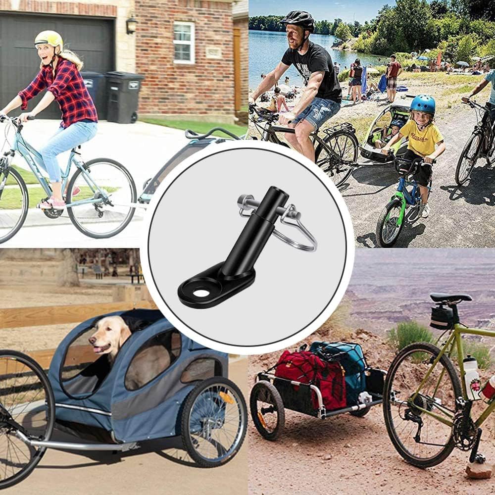 SAMAX Attache Embrayage Remorque Enfant 2 Pièces Jogger 2en1 Vélo Convertible Amortisseur Buggy Transport En Noir