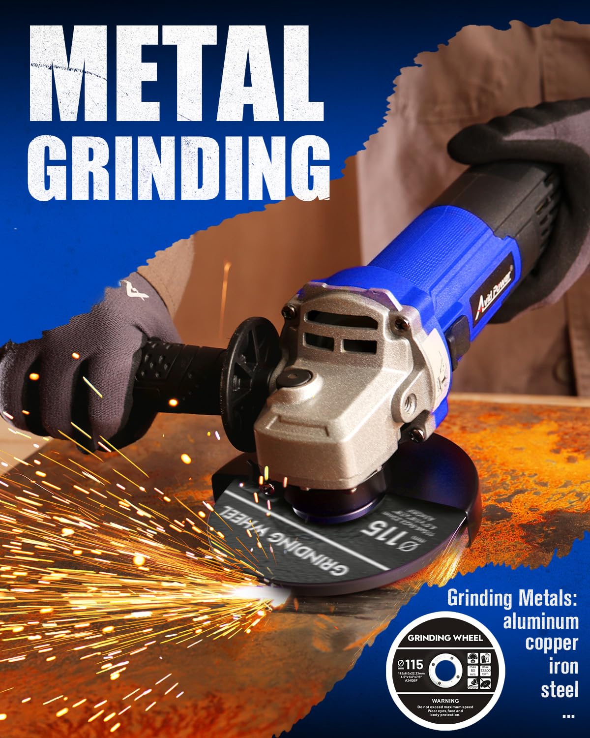 AVID POWER Angle Grinder - 750W Metal Grinder -4