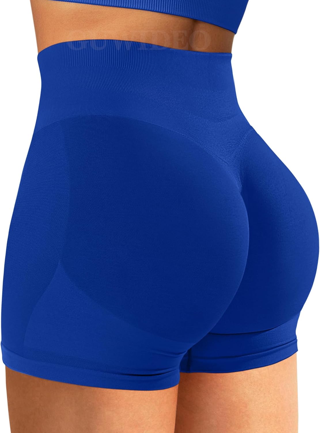 Mid Rise Scrunch Butt Lifting Shorts for Women Seamless Workout Biker Yoga Gym Compression Shorts 5"