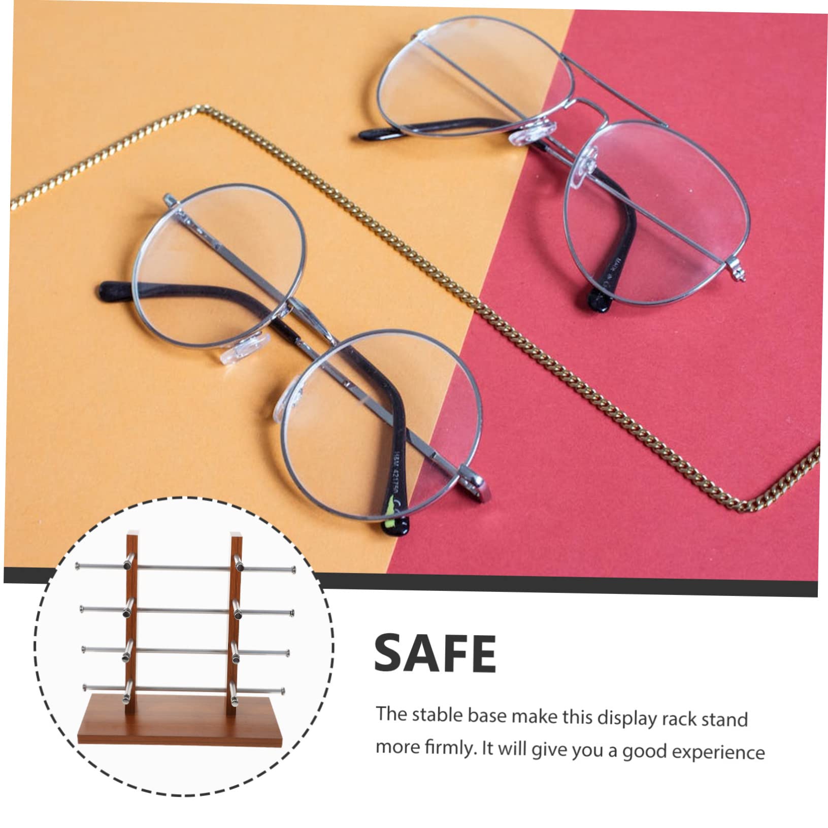 TOPBATHY Brillenständer für Sonnenbrillen und Optische Gläser, Platzsparend