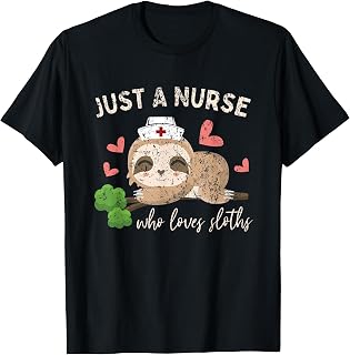 Nurse Sloth Lover Nursery Stethoscope Gift Nurse T-Shirt