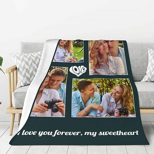 Miniatura 2 de XIAYUEHUA Manta personalizada con foto manta personalizada con imagen para regalos de pareja mantas de franela personalizadas para adultos niños