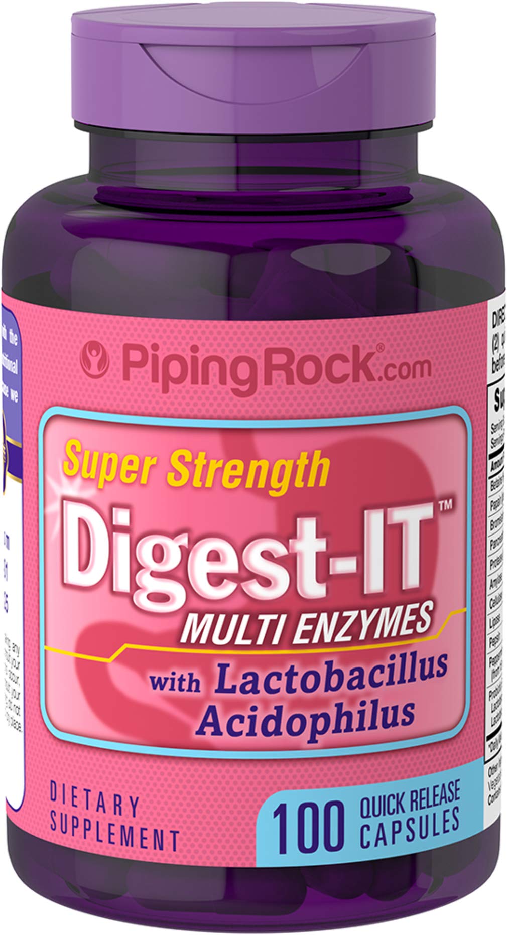 Piping Rock Digestive Enzymes for Women and Men | 100 Capsules