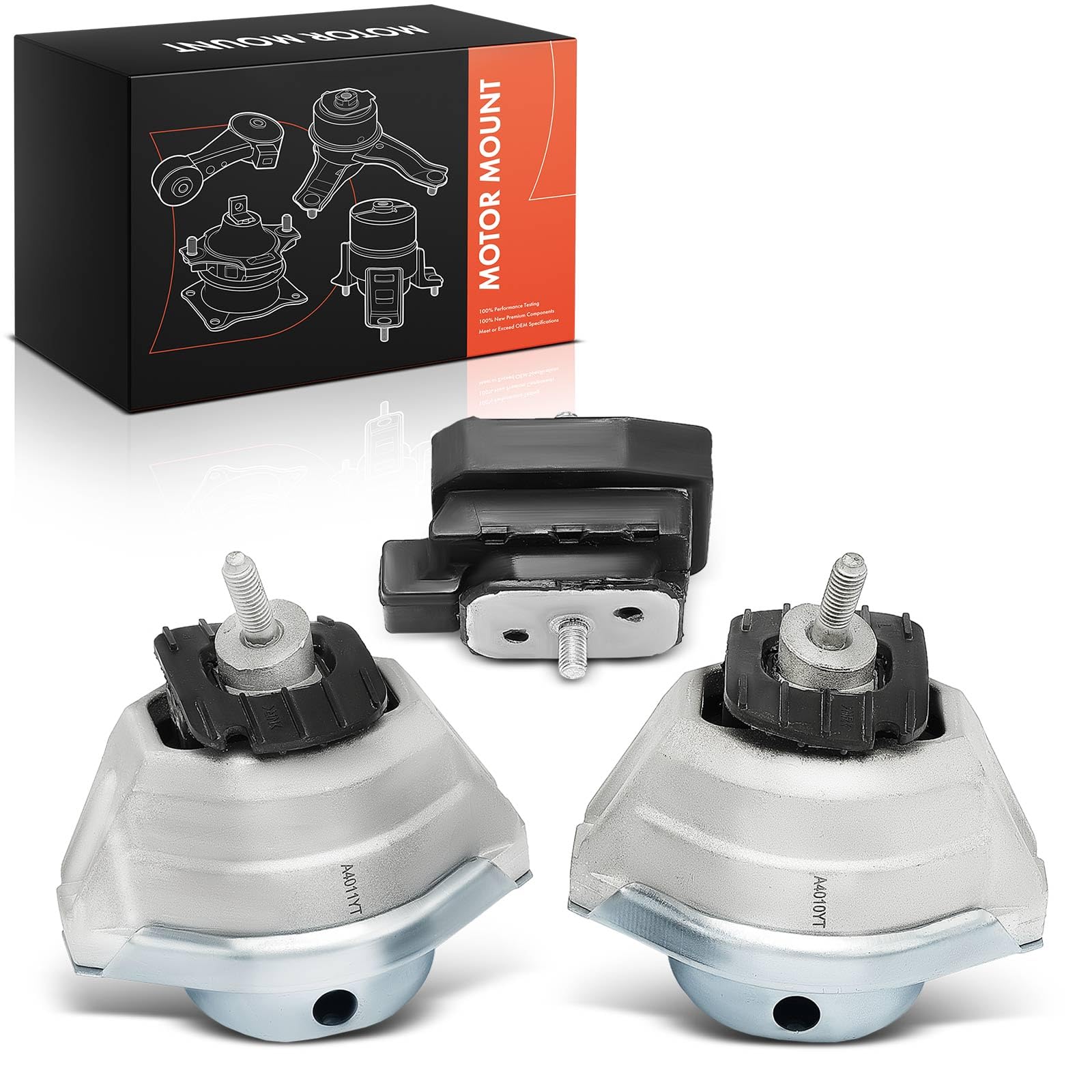 Frankberg 2 supporti motore anteriori + 1 supporto cambio EM-7195 | Compatibile con: Serie 6 Cabrio E64, Serie 6 E63, Serie 5 E60, Serie 5 Touring E61