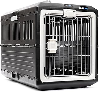 USA Pet Carrier & Crate 35" - Premium Collapsible Design for Medium Cats and Dogs - Portable Kennel for Indoor/Outdoor Use - 360-Degree Ventilation & Hard Plastic Wall Protection