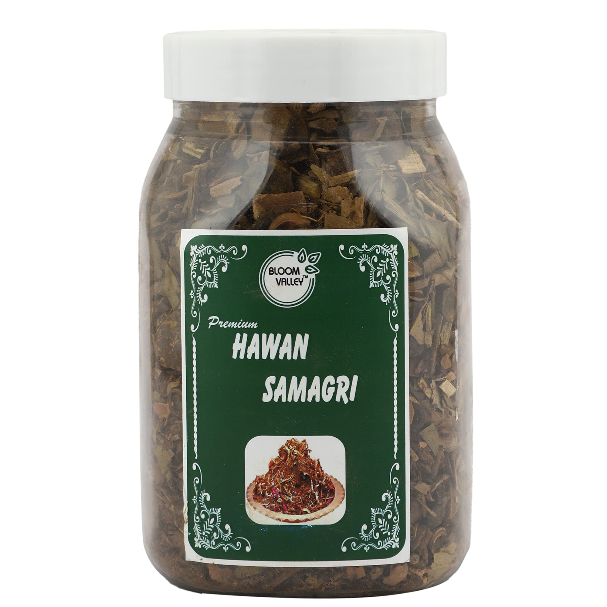 Hawan Samagri Dry for Puja (500 Gram) Pure havan Mixture of Various Dried Herbal, Roots and Leaves for Vedic Yagyaamagri for Daily havan puja and Special Hawan at Home - 500 GMS Pack