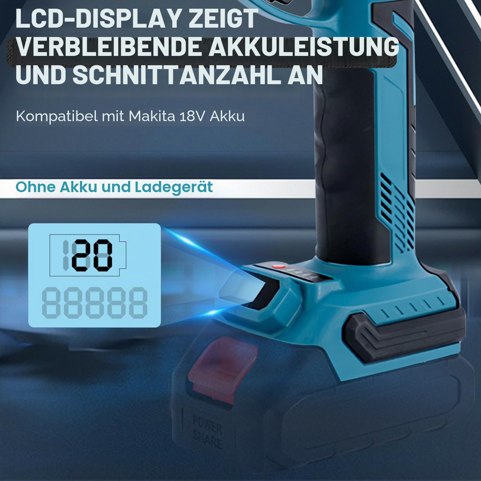 Akku Astschere Elektrische Gartenschere Kompatibel mit Makita 18V Akku