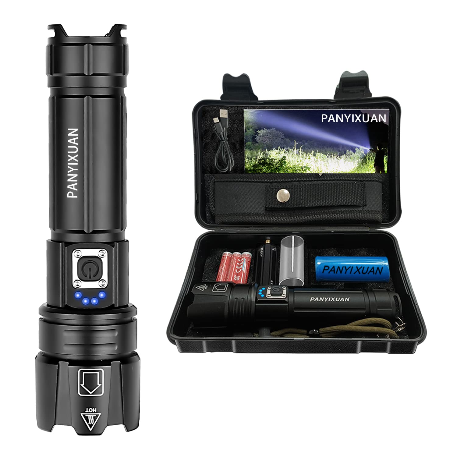 DXHGHYGL Torcia LED Professionale 100000 Lumen Super Luminosa -Potente - Foto 11