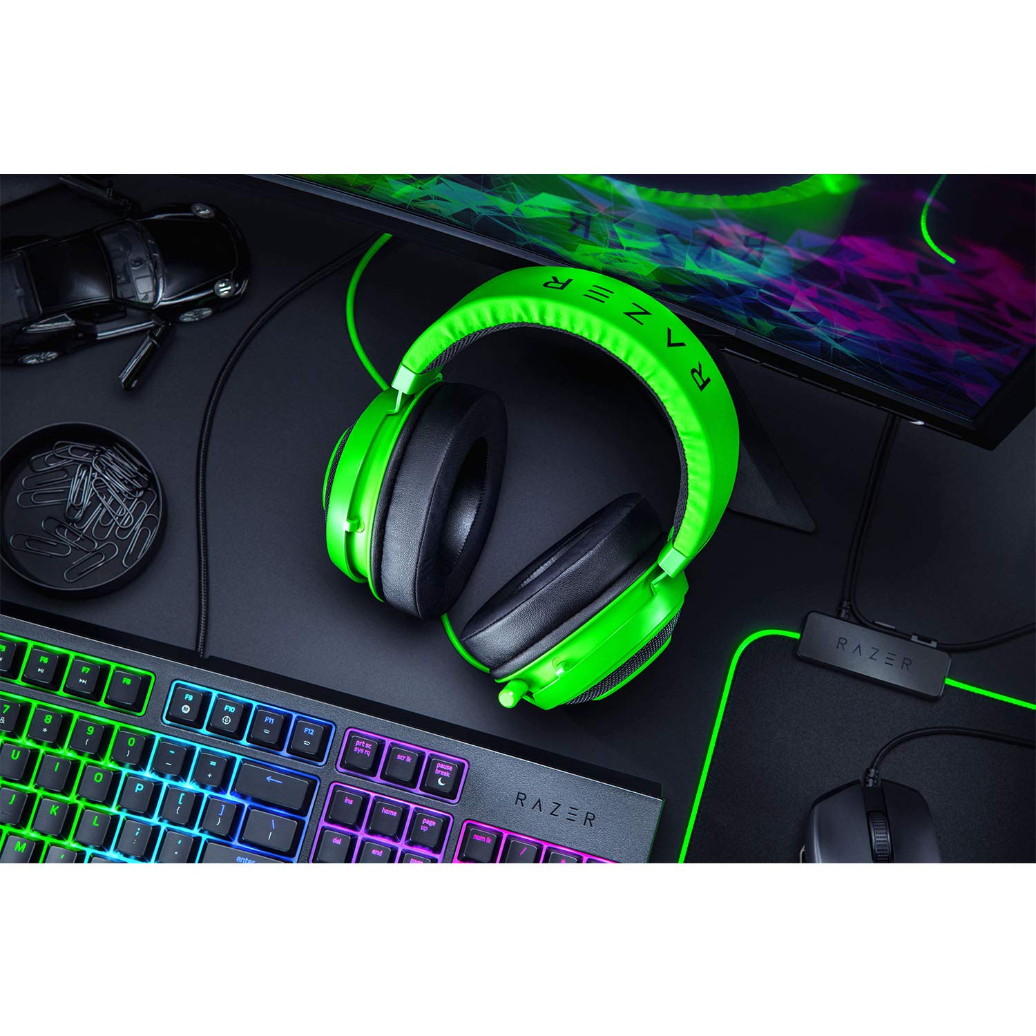 Amazon.co.jp: Razer Kraken Green ゲーミングヘッドセット アナログ 